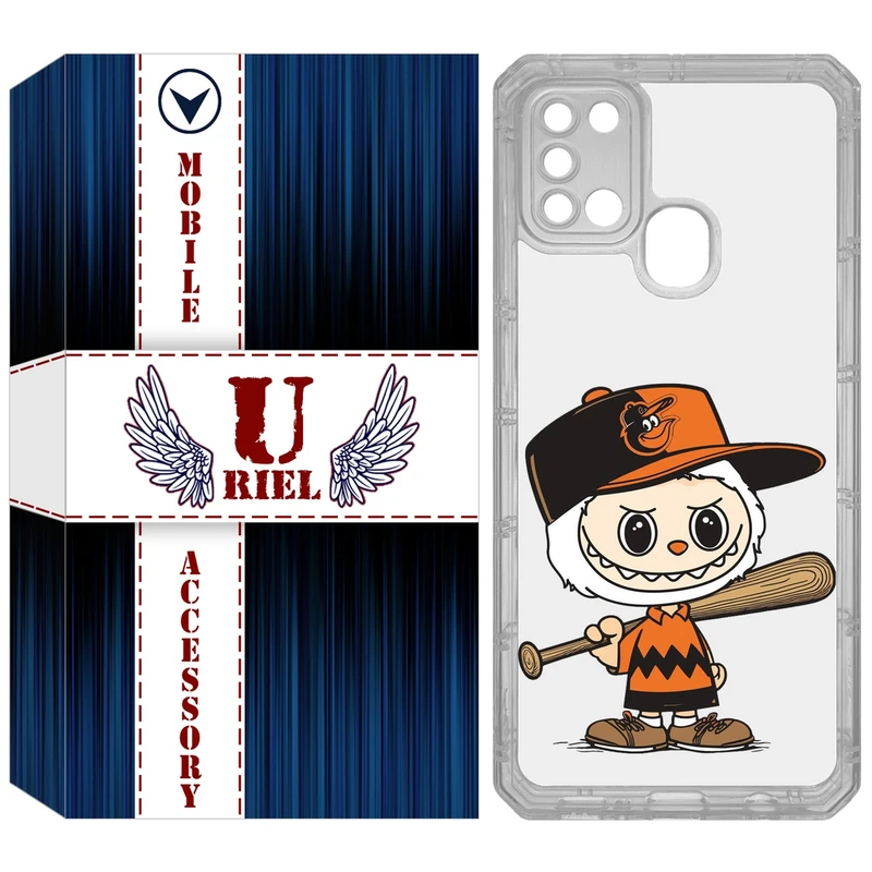 کاور یوریل قاب مدل Clear کد 128 طرح لبوبو Labubu مناسب برای گوشی موبایل سامسونگ Galaxy A21S