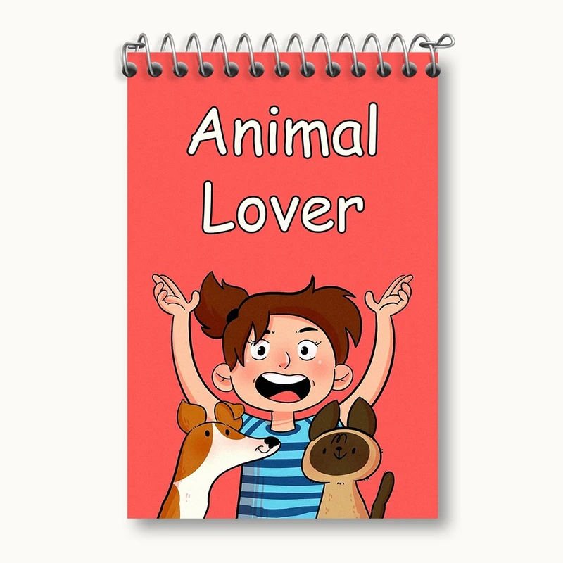 دفتر یادداشت 50 برگ خندالو مدل Animal Lover کد F133