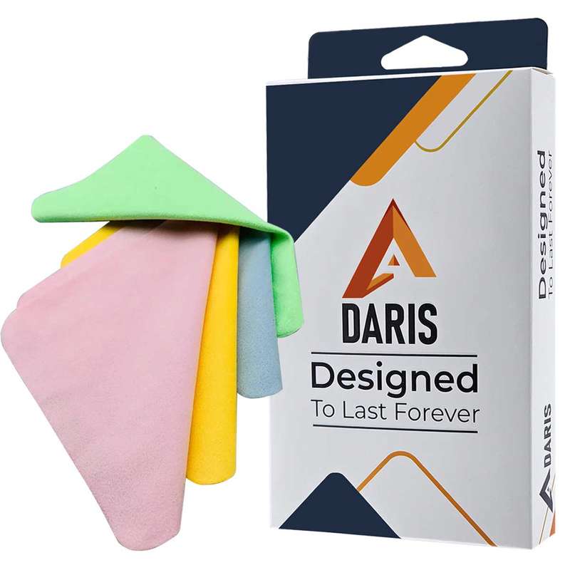 دستمال تمیز کننده صفحه نمایش موبایل و تبلت داریس مدل DS-Microfiber Cleaning بسته 4 عددی دستمال تمیز کننده صفحه نمایش موبایل و تبلت داریس مدل DS-Microfiber Cleaning بسته 4 عددی