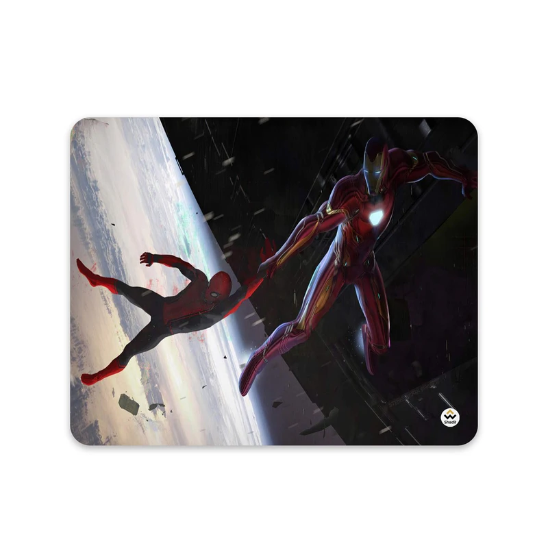 ماوس پد شادیت مدل Iron Man و Spider-Man کد624 سایز 24*19 سانتی متر