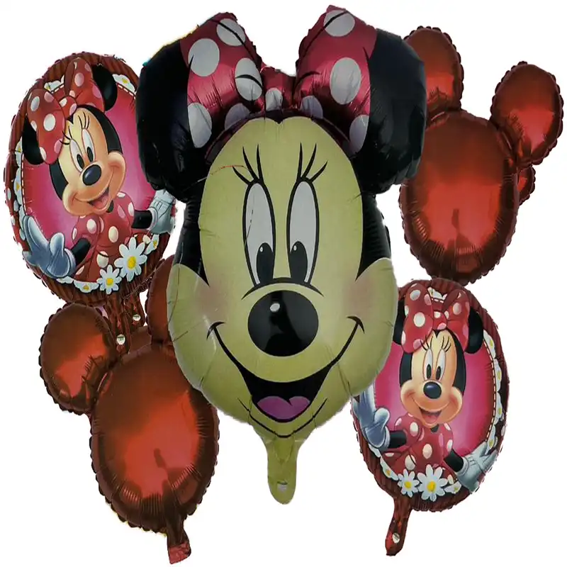 بادکنک فویلی طرح مینی موس کد 091 مجموعه 5 عددی