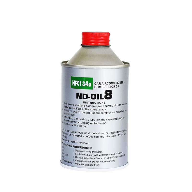 روغن کمپرسور مدل ND-OIL8 R134a حجم 250 میلی لیتر