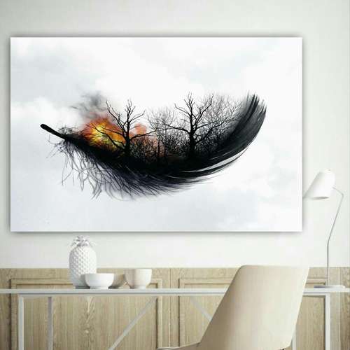 پوستردیواری طرح پر کد BH756