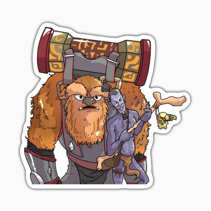 استیکر لپ تاپ و موبایل بووم طرح بازی Dota2 مدل Earth Shaker.Witch Doctor کد ZX091 