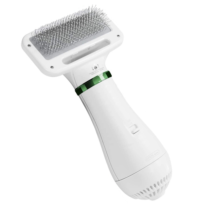 سشوار و برس برقی حیوانات خانگی PET.GROOMING.DRYER برای سگ و گربه با 2 درجه حرارت و 2 شدت باد، توان 300 وات، برس قابل تعویض