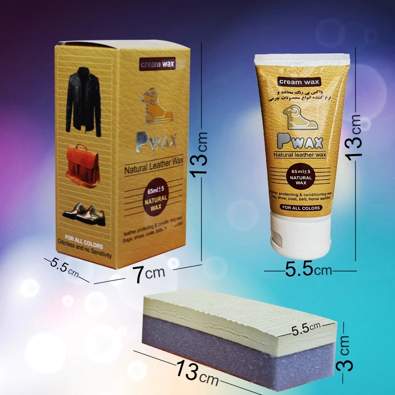 عکس شماره 2 : واکس کفش چرم پی واکس کد px به همراه اسفنج