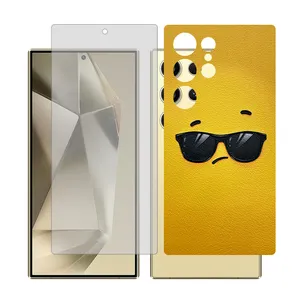 Glass Together model matte screen protector for Samsung Galaxy S23 Ultra mobile phone with back cover sticker