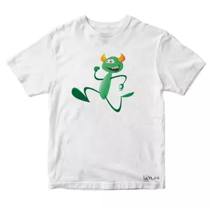 تی شرت آستین کوتاه پسرانه مدل Monster کد SH017 رنگ سفید