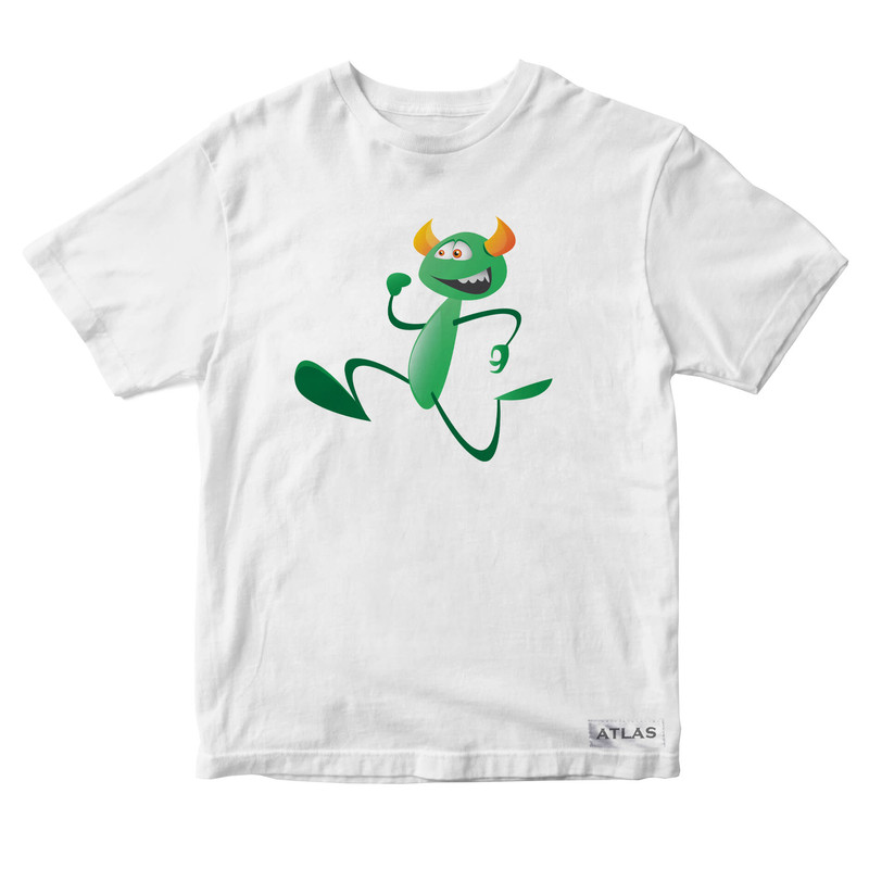 تی شرت آستین کوتاه پسرانه مدل Monster کد SH017 رنگ سفید