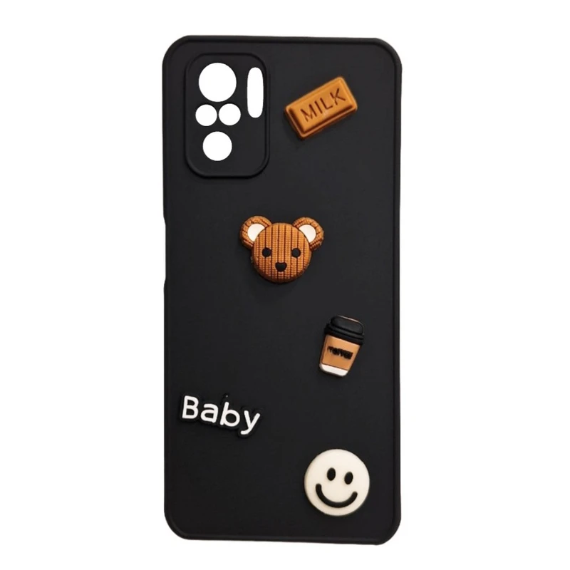 کاور طرح عروسک بیبی برجسته مدل Note 10 مناسب برای گوشی موبایل شیائومی Redmi Note 10 4g / Note 10s / Note 10