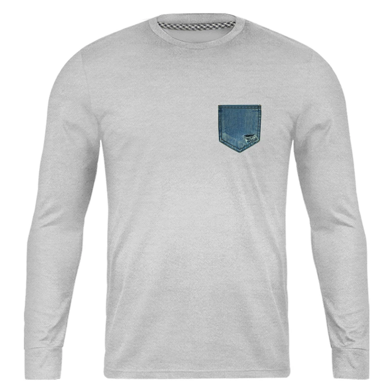 تی شرت آستین بلند مردانه رانژ مدل سابلیمیشن 22RA11D12M-3044-01 رنگ طوسی