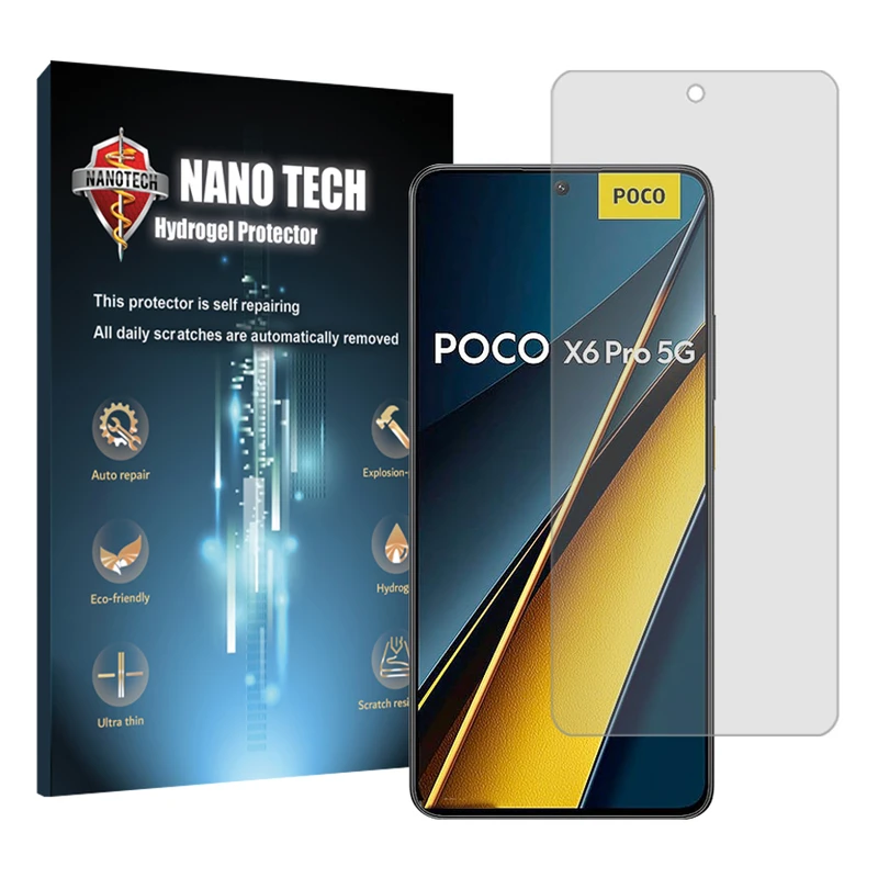 محافظ صفحه نمایش شفاف نانو تک مدل Tough مناسب برای گوشی موبایل شیائومی  Poco X6 Pro