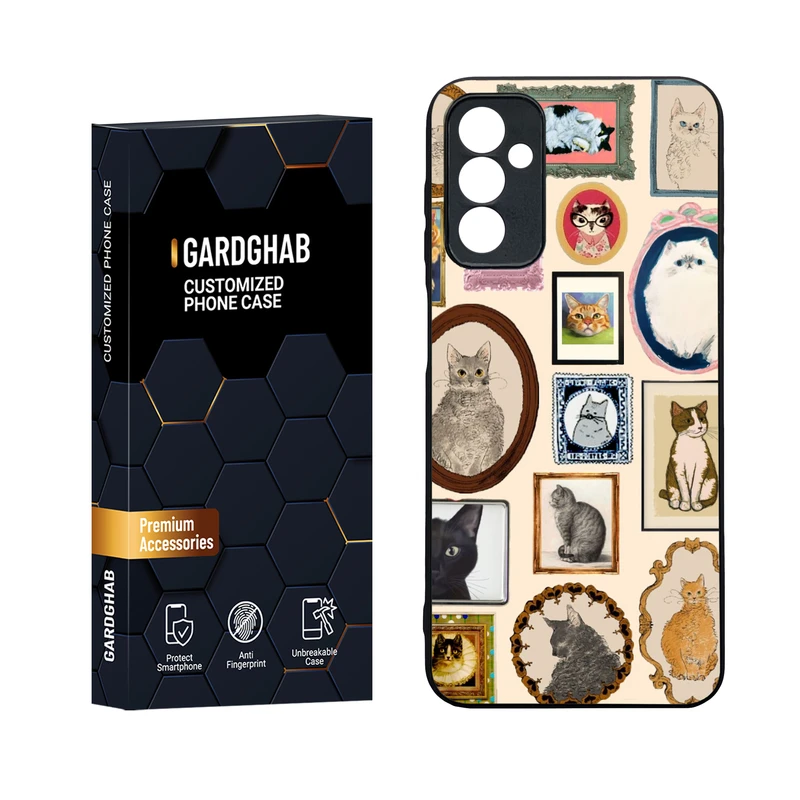 کاور گارد قاب مدل دورژله ای پشت گلس فانتزی مناسب برای گوشی موبایل سامسونگ Galaxy M13 4G