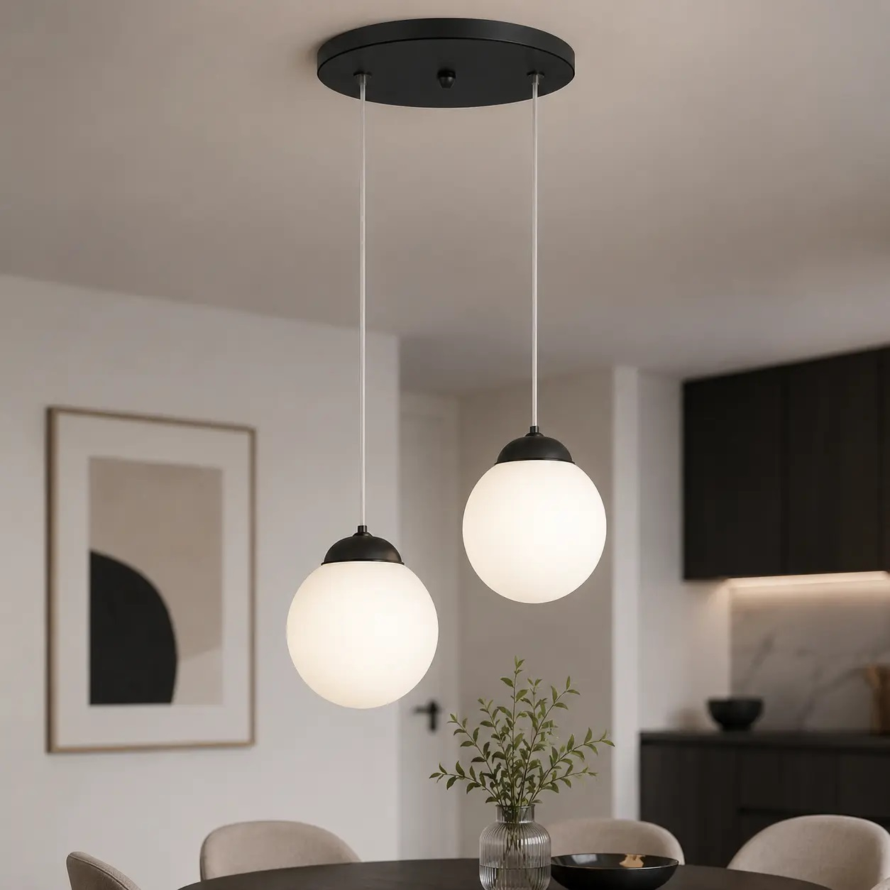 لوستر دو شعله چشمه نور کد R1204/2
