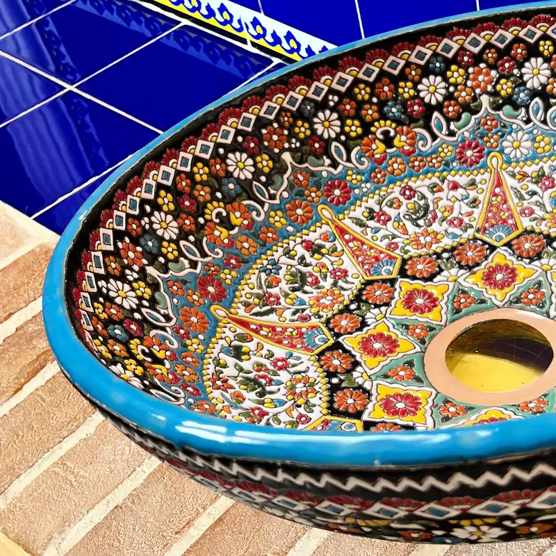 کاسه روشویی مدل سنتی میناکاری طاق