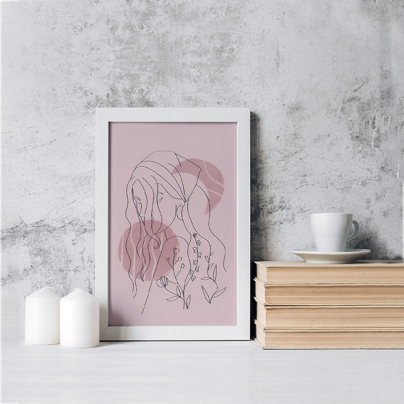 تابلو خندالو مدل دخترانه مینیمال کد F4201