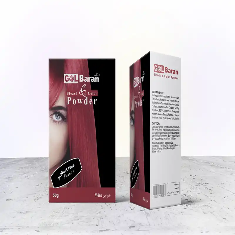 پودر دکلره گلباران مدل NW وزن 50 گرم رنگ شرابی