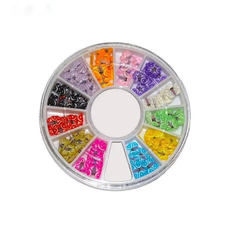 تزیین ناخن مدل پروانه و شکلات و پاپیون مجموعه 3 عددی