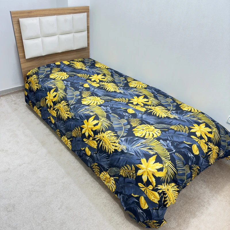 روکش لحاف ناتوسا مدل برگ انجیری یک نفره سایز 160x220 سانتی متر