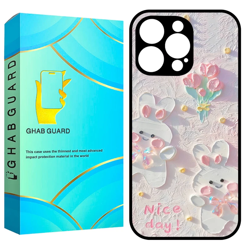 کاور قاب گارد طرح خرگوش مدل GCHP16P مناسب برای گوشی موبایل اپل iPhone 16 Pro