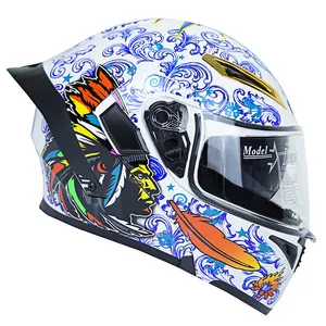 کلاه کاسکت فک متحرک کایک مدل 772 طرح Wh/Native Ame