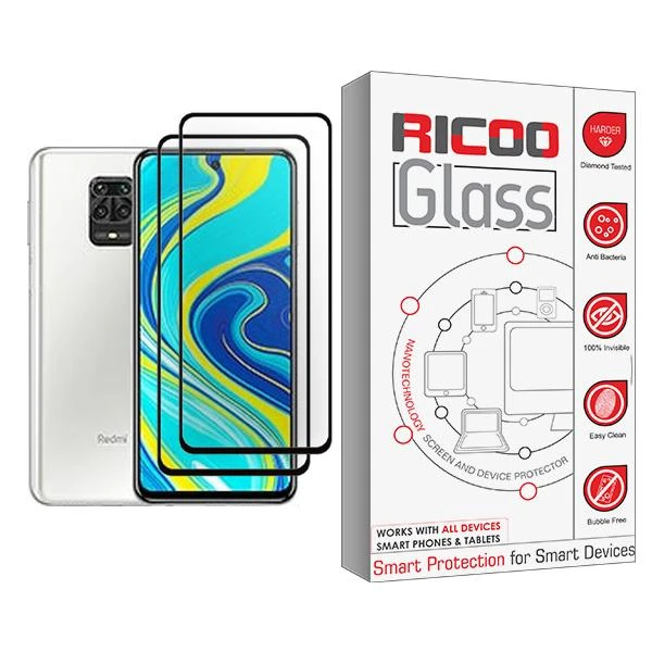 محافظ صفحه نمایش ریکو مدل Ricoo Glass MIX002 مناسب برای گوشی موبایل شیائومی Redmi Note 9S بسته دو عددی