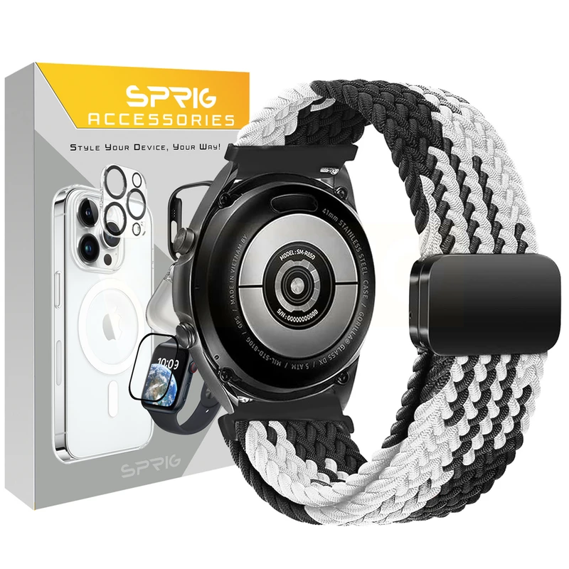 بند اسپریگ مدل Magnetic solo Braided-DualC TW مناسب برای ساعت هوشمند هایلو RS5