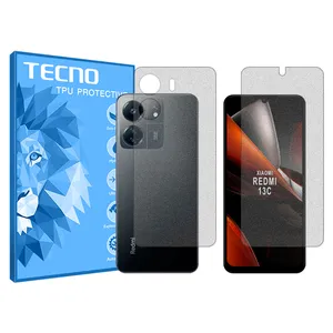 Tecno brand shockproof Matte screen protector glass for Xiaomi Redmi 13C along with the back protector