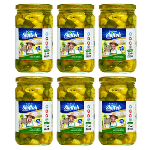 ترشی مخلوط شیفته - 680 گرم بسته 6 عددی