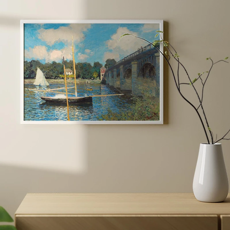  تابلو الین هوم طرح کلود مونه مدل مخمل کد 4011260