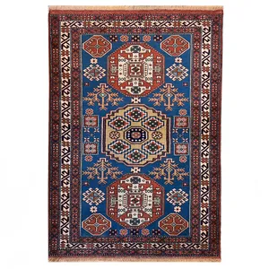 فرش دستباف 2.5 متری مدل خراسان زمینه آبی