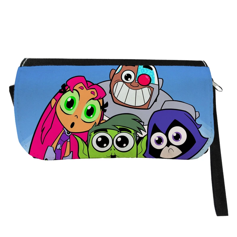 جامدادی مدل دوزیپ طرح انیمیشن تایتانهای نوجوان کد NI1238