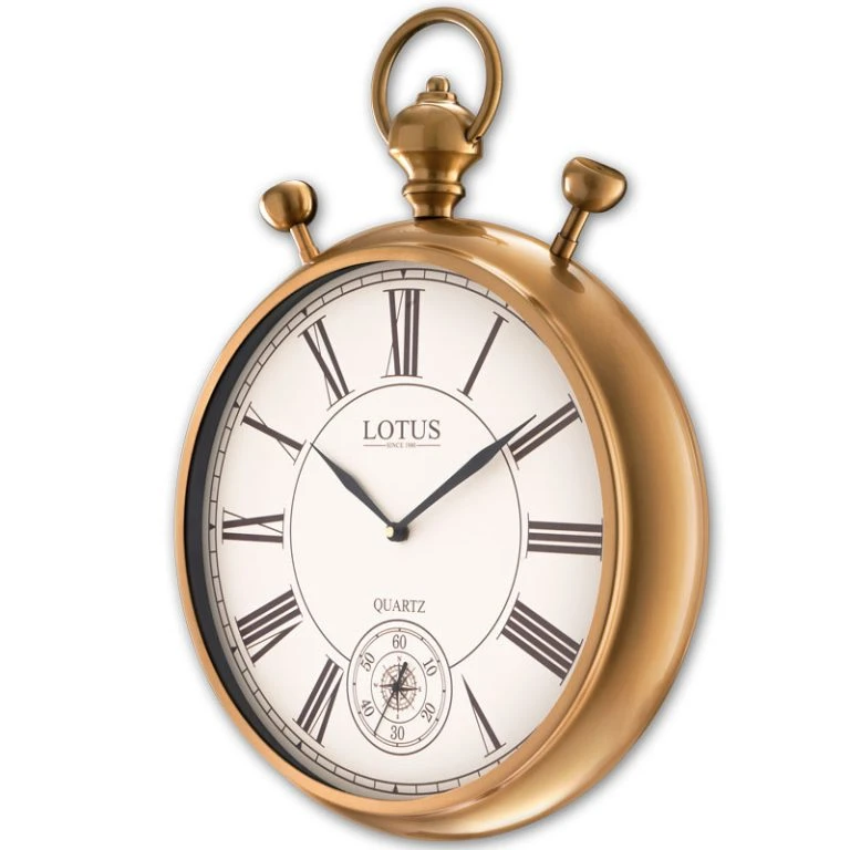 ساعت دیواری عقربه‌ای با نشانگر رومی لوتوس مدل M-20501-CARLA-ANTIQUE