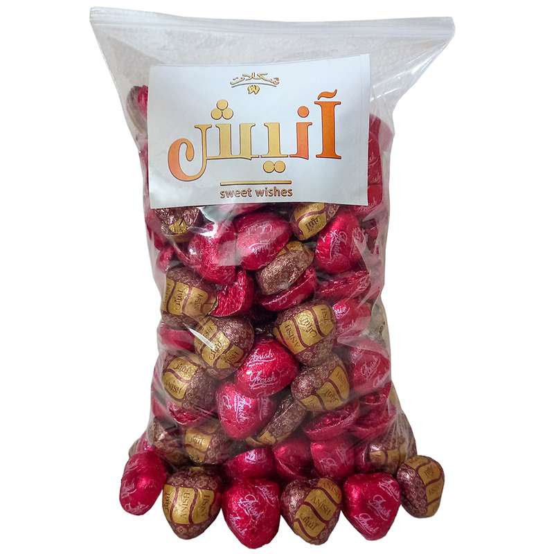 شکلات لوکس قلبی کاپوچینو و تلخ و نارگیل آنیش - 300 گرم