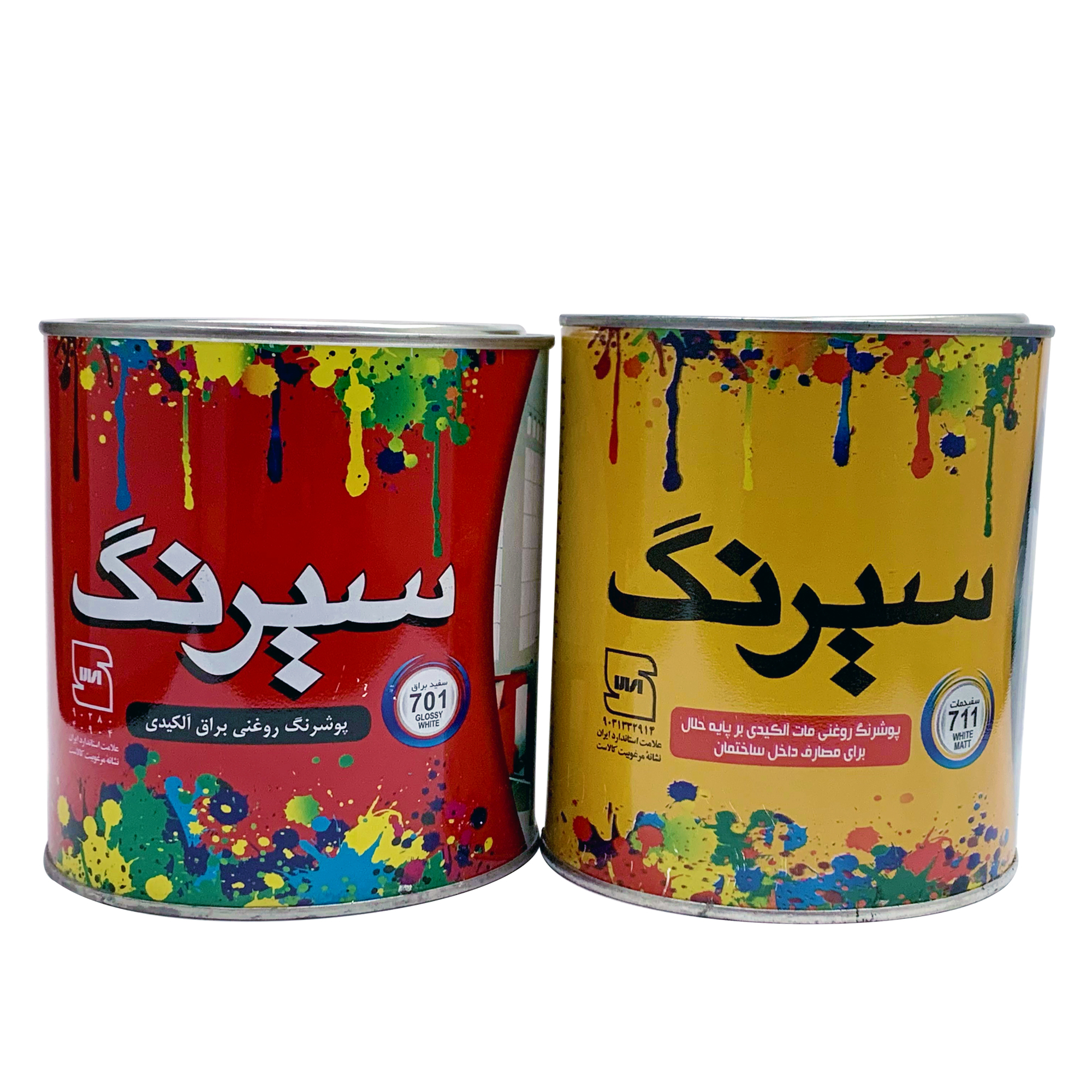 رنگ سفید سیرنگ کد T81  حجم 1 لیتر بسته 2 عددی