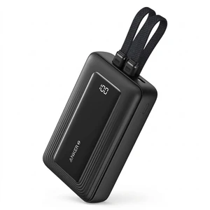 پاوربانک انکر مدل a1681 ظرفیت 20000 میلی آمپر ساعت به همراه کابل لایتنیگ و کابل usb type-c