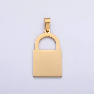 آویز گردنبند طلا 18 عیار زنانه قیراط طرح قفل کد GH2850