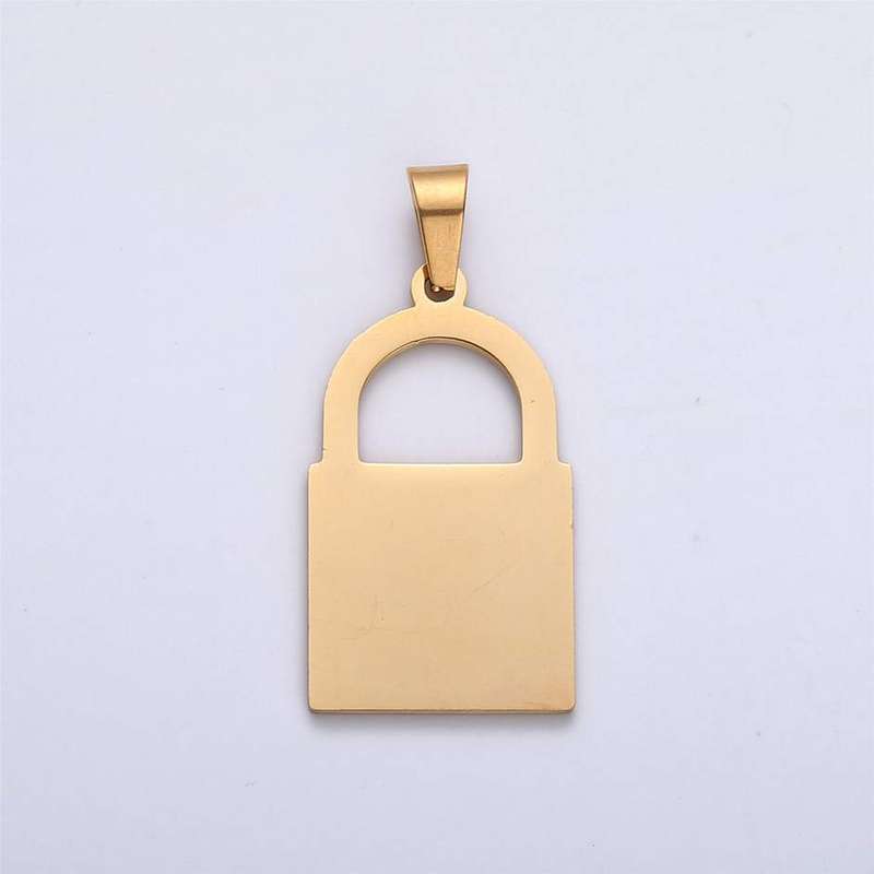 آویز گردنبند طلا 18 عیار زنانه قیراط طرح قفل کد GH2850