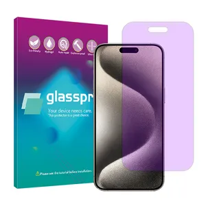 Glass Pro Resistant model anti-purple screen protector suitable for Apple iPhone 15 Pro Max mobile phone