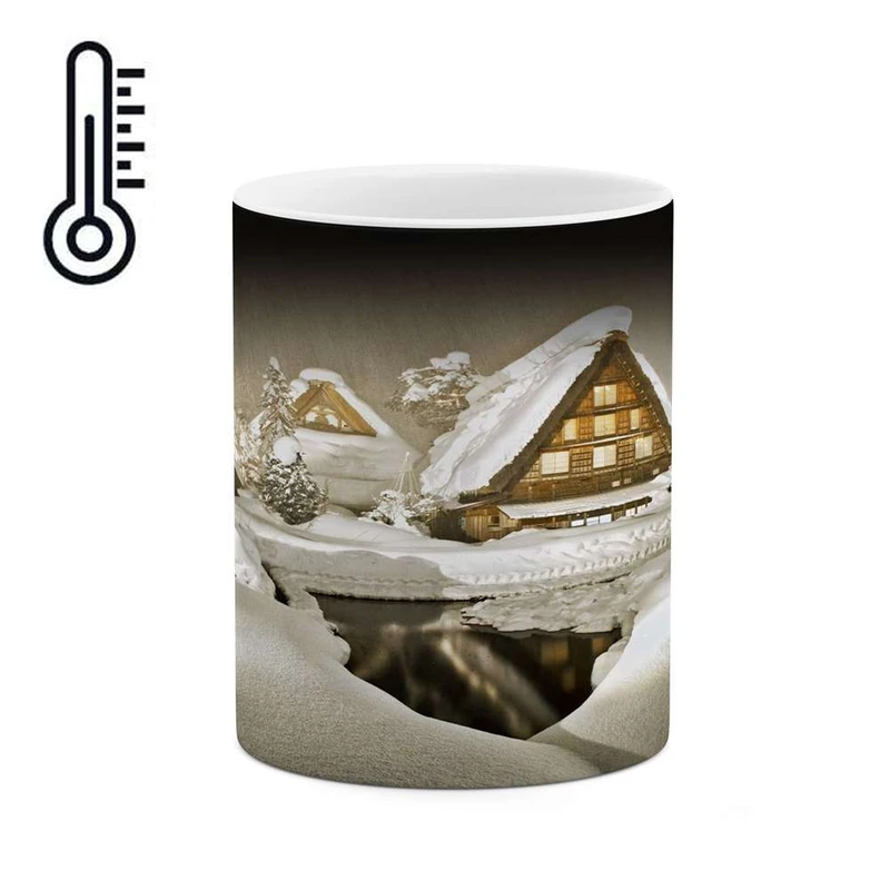 ماگ حرارتی کاکتی مدل خانه برفی کد mgh10772