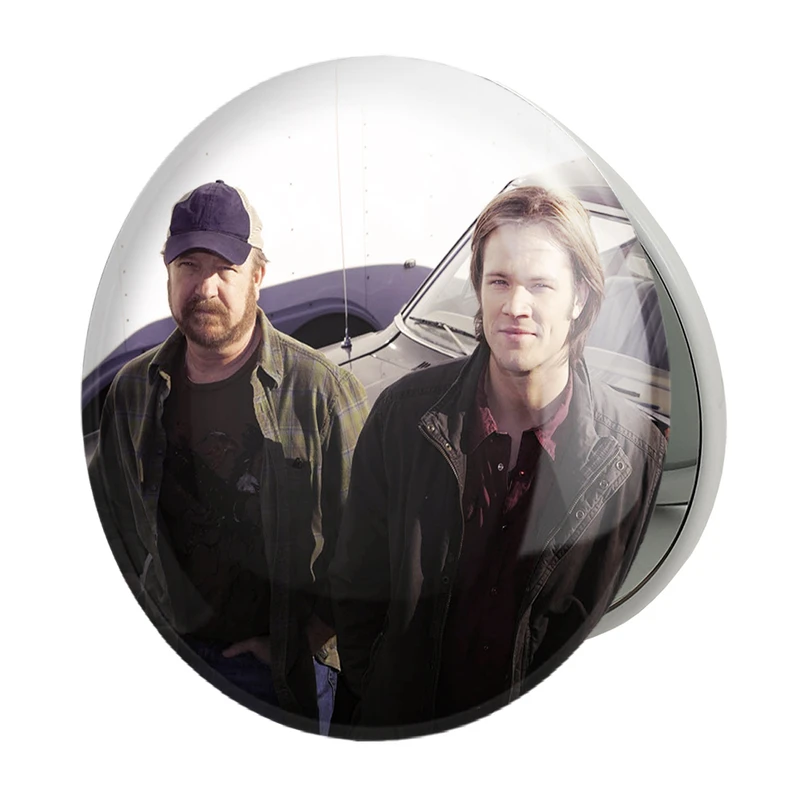 آینه جیبی خندالو طرح سم وینچستر و بابی سینگر سریال سوپرنچرال Supernatural مدل تاشو کد 24536 