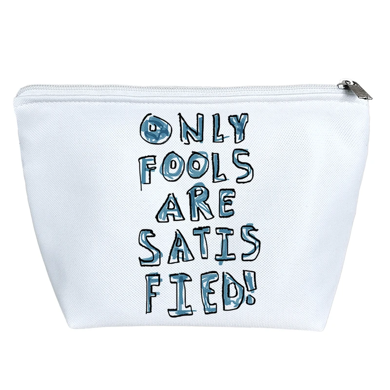 کیف لوازم آرایش دخترانه خندالو مدل Only Fools Are Satis Fied کد 8391