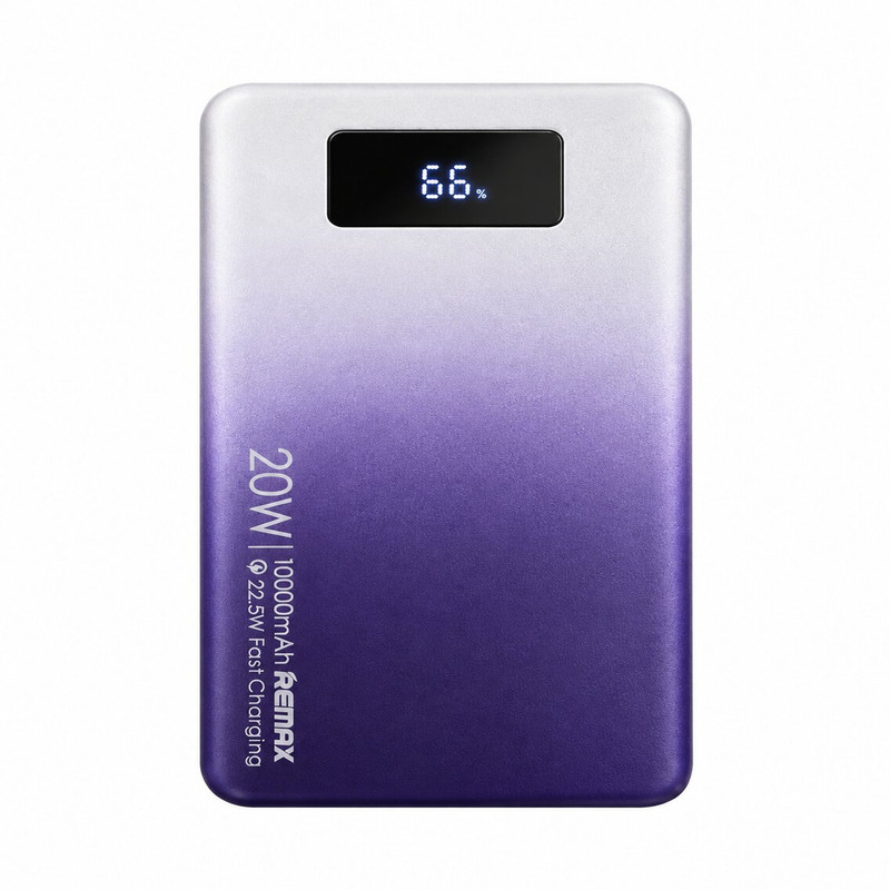 پاوربانک 22.5 وات ریمکس ظرفیت 10000 میلی‌آمپرساعت به همراه کابل MicroUSB، USB-C و لایتنینگ