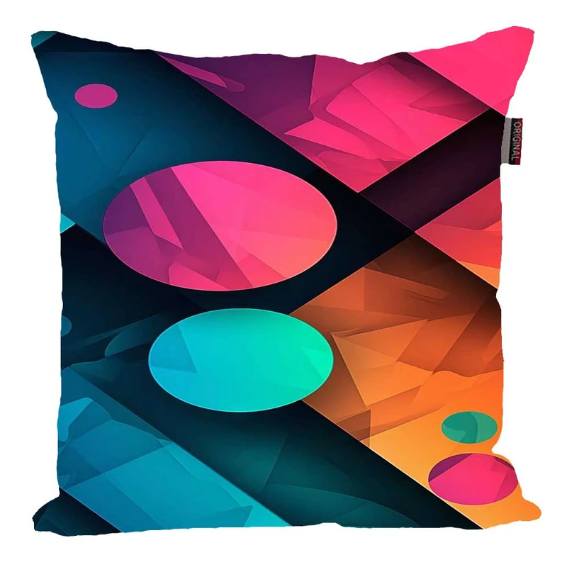 کوسن پاد آفرین مدل فانتزی طرح انتزاعی رنگی کد 01984 