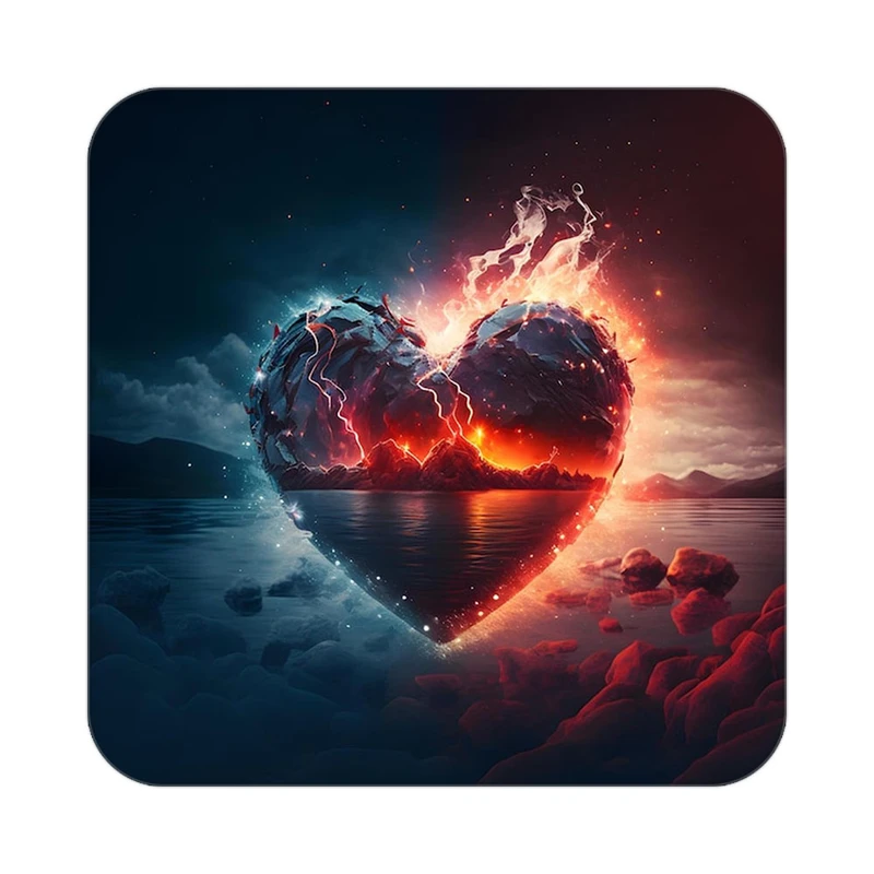 زیر لیوانی کاکتی مدل عاشقانه کد mp12071