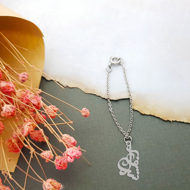 آویز ساعت نقره زنانه ترمه ۱ مدل اشرف کد ma 205