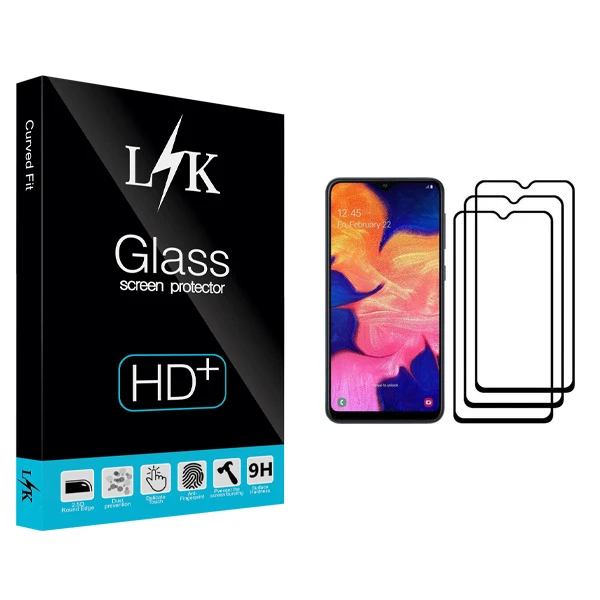 محافظ صفحه نمایش ال کی مدل +LITE مناسب برای گوشی موبایل سامسونگ Galaxy A10 بسته سه عددی