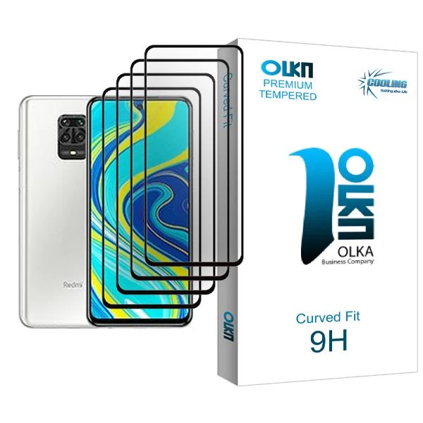 محافظ صفحه نمایش کولینگ مدل Olka Glass MIX004 مناسب برای گوشی موبایل شیائومی Redmi Note 9S بسته چهار عددی