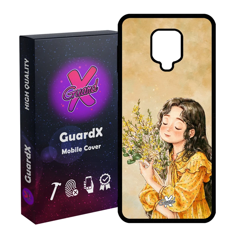 کاور گارد ایکس طرح دختر مدل Glass10232 مناسب برای گوشی موبایل سامسونگ Redmi Note 9S / Note 9 Pro / Note 9 Pro Max