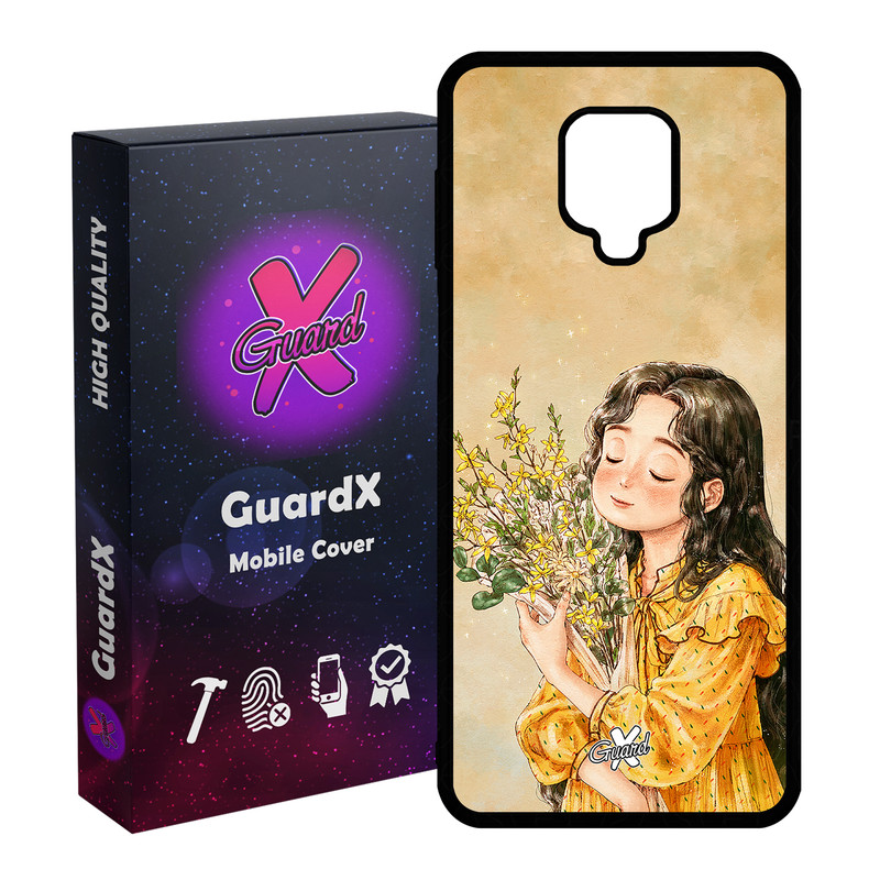 کاور گارد ایکس طرح دختر مدل Glass10232 مناسب برای گوشی موبایل شیائومی Redmi Note 9S / Note 9 Pro / Note 9 Pro Max